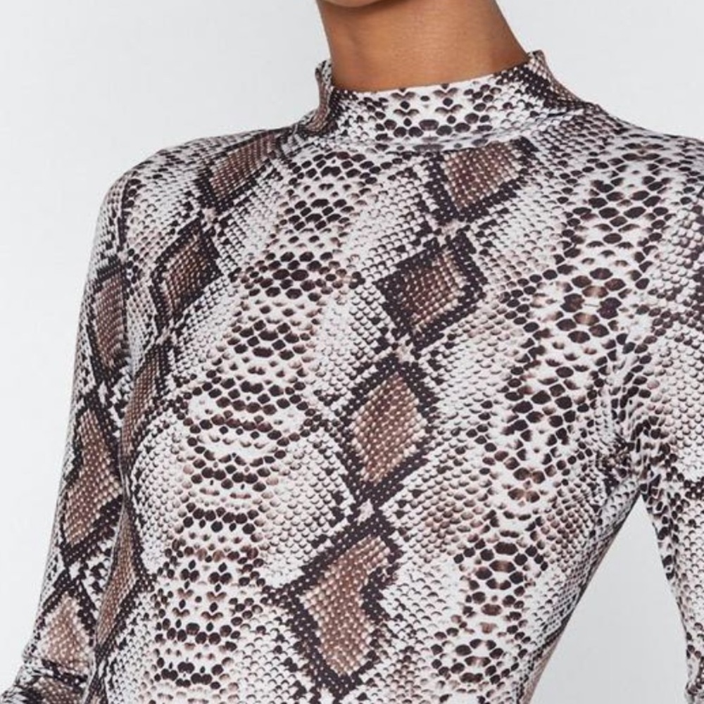 Nasty Gal snakeskin bodysuit